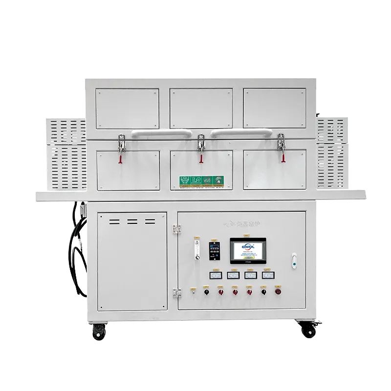 1100℃ Vacuum Atmosphere Tube Furnace - Quartz Tube,Rotatable & Tiltable,Dual Gas System
