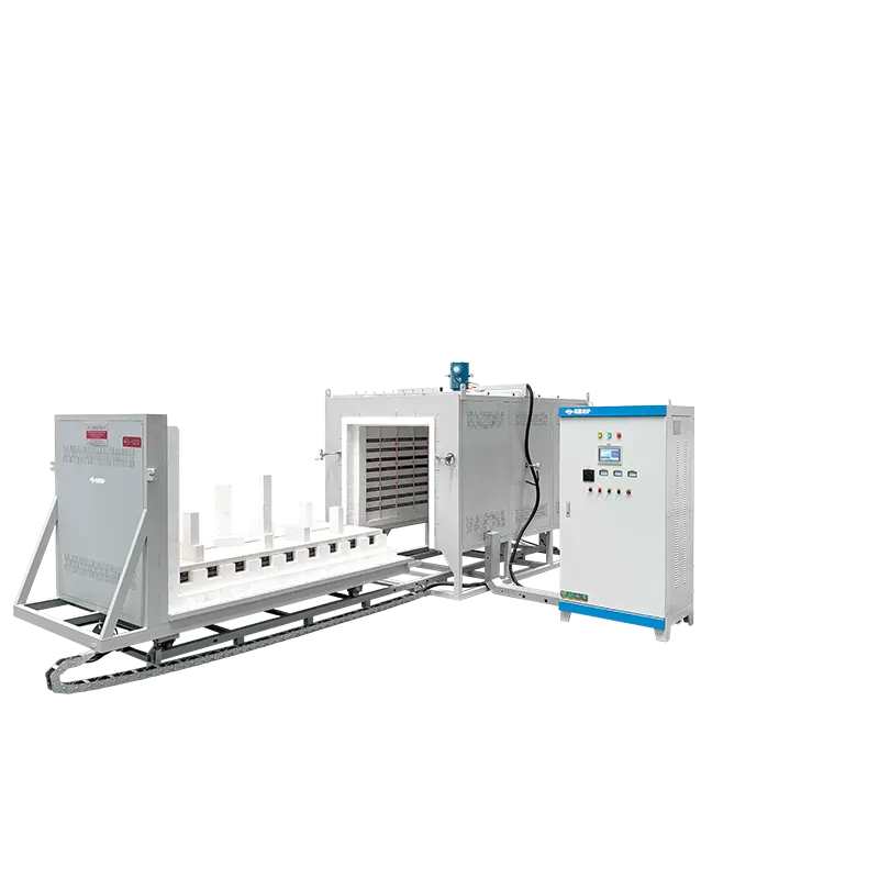 1200°C Precision Trolley Furnace with Hot Air Stirring