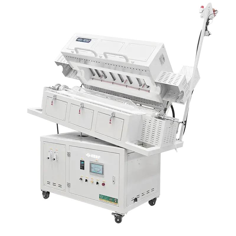1200°C Tilting Rotary Tube Electric Furnace for Continuous Heat Processing