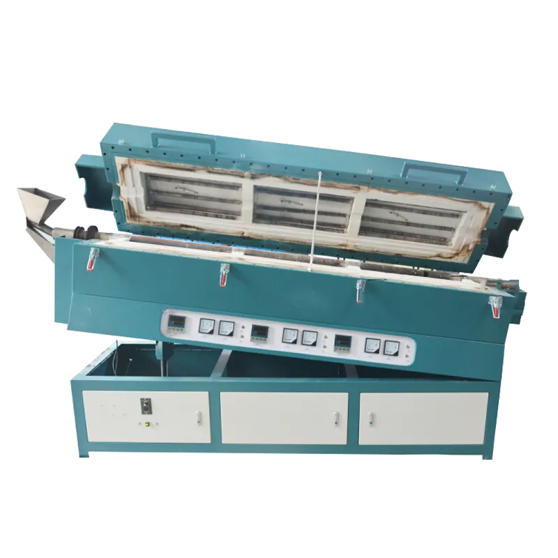 Medium-Small Three-Zone Tubular Rotary Furnace - High Temperature Heat Treatment Equipment for Laboratory Use