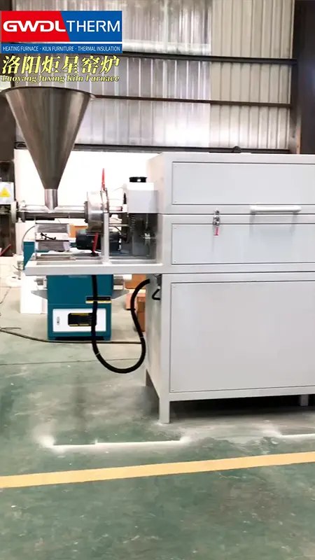 3-Zone Open-Type Rotating Tilting Tube Furnace – Precision Feed & Rotation Control