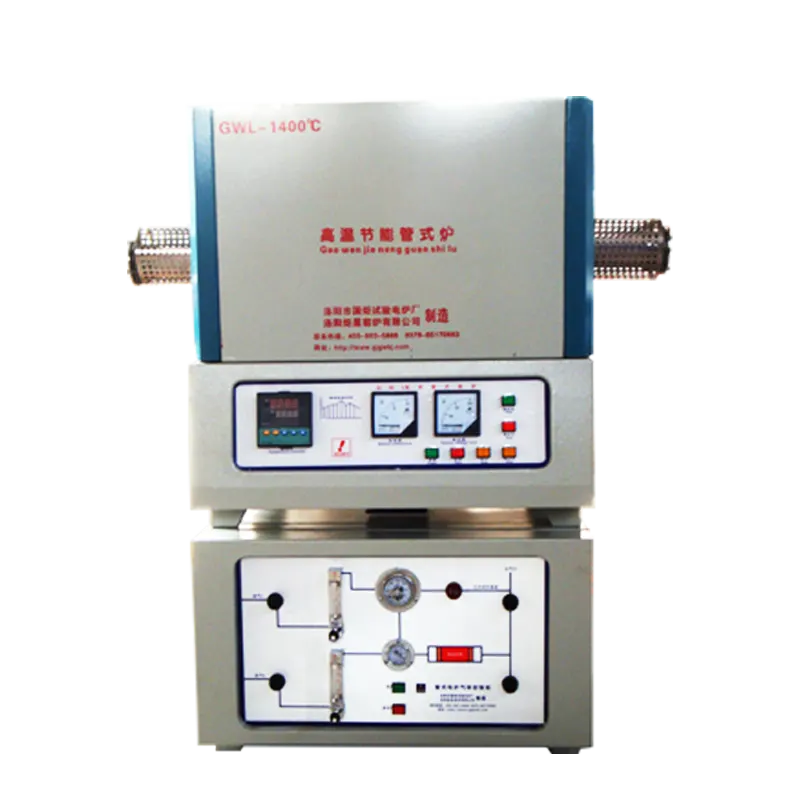 Vacuum atmosphere tube furnace with gas control cabinet: temperature control precision, intelligent PID control