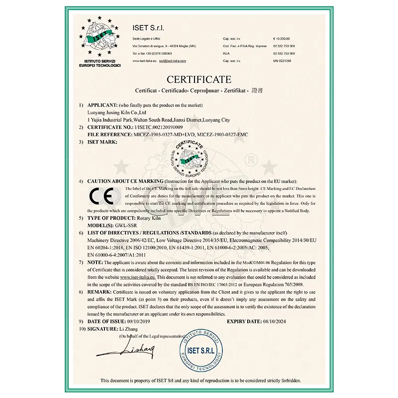 GWDL Rotary Electric Kiln EU CE Certification