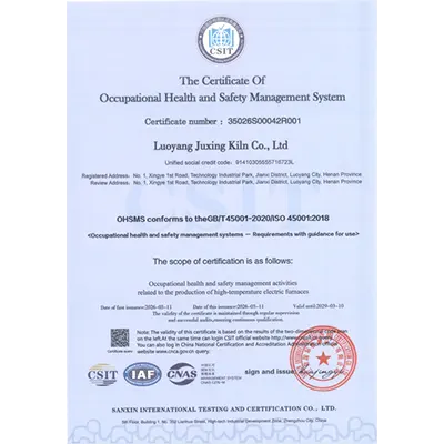 Occupational Health & Safety Management System Certification Approval