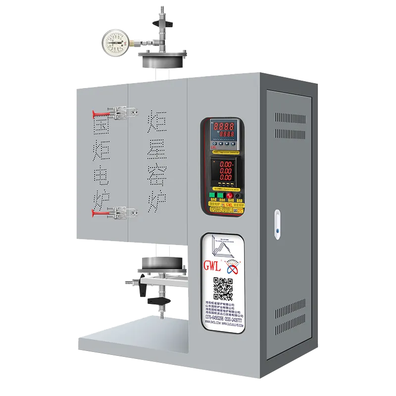 Laboratory Vacuum Tube Furnace | Vertical Rotary Tube Furnace | Dual-Stage Vacuum Pump System | Explosion-Proof Design