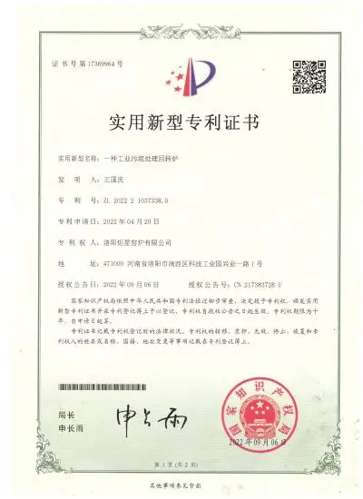 Certified Innovation Rotary Thermal Processor for Industrial Sludge