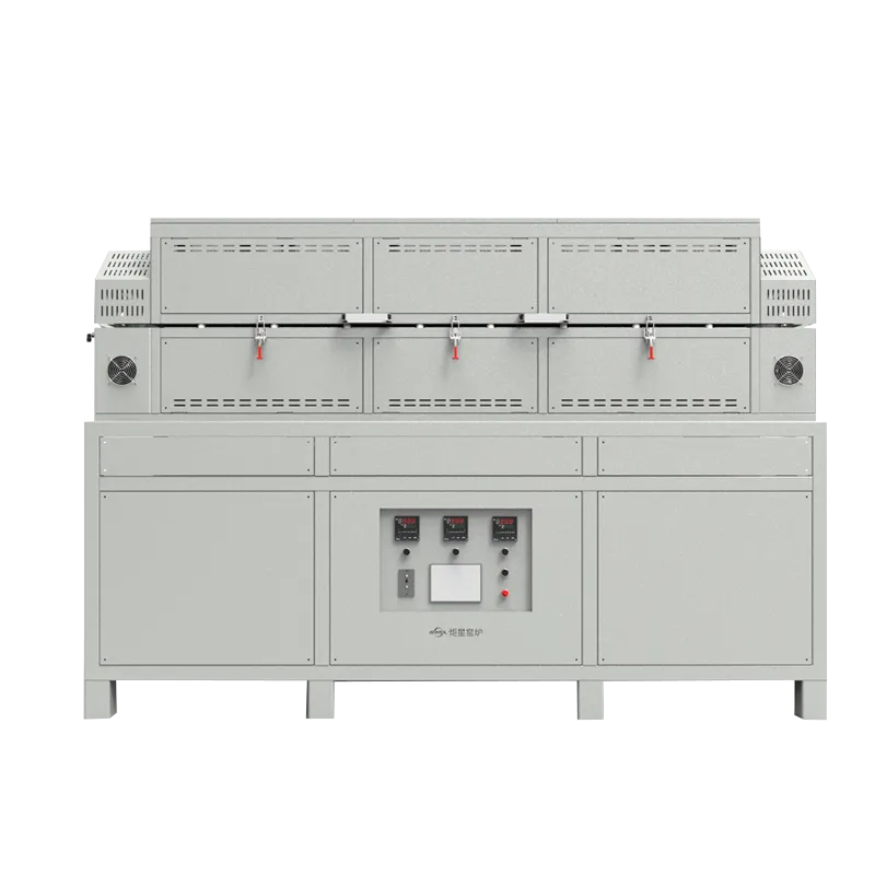 1200℃ вакуумная атмосферная ротационная печь: точность регулирования температуры ±1℃, 50-сегментный ПИД-регулятор, с термопарой K-типа для мониторинга в реальном времени (0-1320℃)